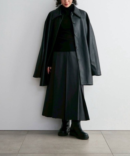 anuke Ecoleather Over Jacket エコレザーオーバージャケット/62620105