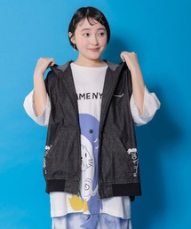 ScoLar Parity（スカラーパリティ）の「361116：通勤Parity忍者柄フード付きデニムベスト（ベスト）」