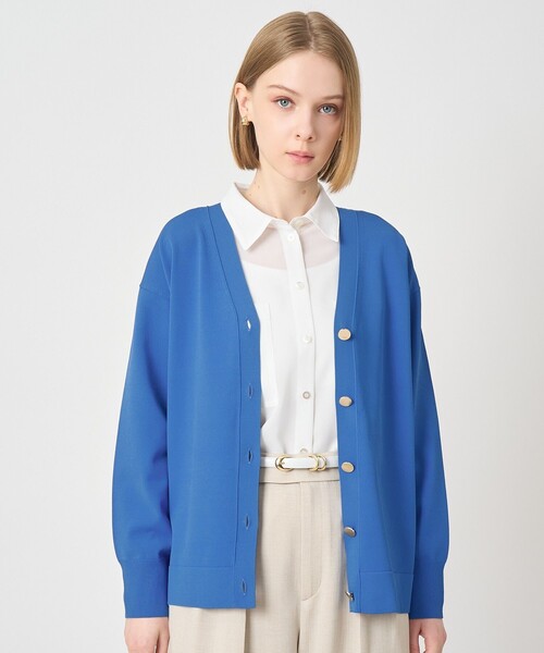 ANAYI(アナイ)の「レーヨンポリエステルストレッチロングカーディガン(カーディガン/ボレロ・レディース・ネイビー/ブルー/ホワイト・38)」の3枚目の写真