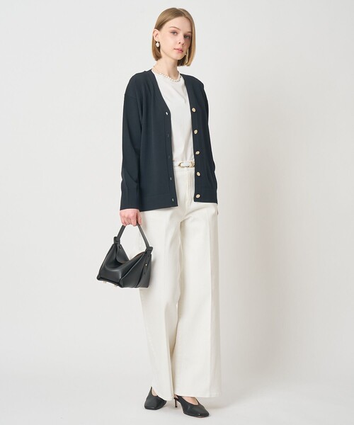 ANAYI(アナイ)の「レーヨンポリエステルストレッチロングカーディガン(カーディガン/ボレロ・レディース・ネイビー/ブルー/ホワイト・38)」の13枚目の写真