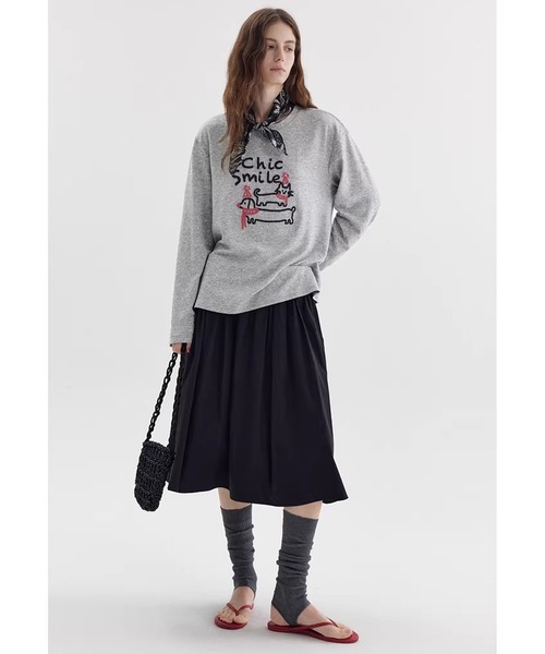Fano Studios(ファノ ストゥディオズ)の「立体刺繍 アニマルモチーフ ロングスリーブTシャツ FX26S145【Fano Studios】【2026SS】(Tシャツ/カットソー・レディース・ダークグレー/グレー・FREE)」の20枚目の写真