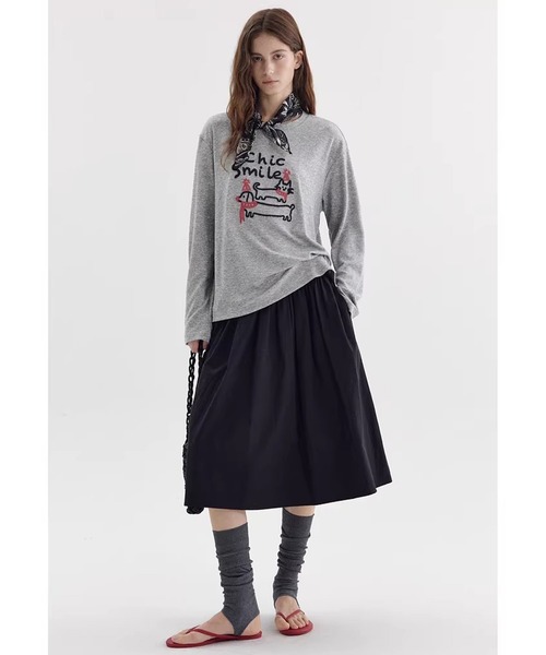 Fano Studios(ファノ ストゥディオズ)の「立体刺繍 アニマルモチーフ ロングスリーブTシャツ FX26S145【Fano Studios】【2026SS】(Tシャツ/カットソー・レディース・ダークグレー/グレー・FREE)」の21枚目の写真