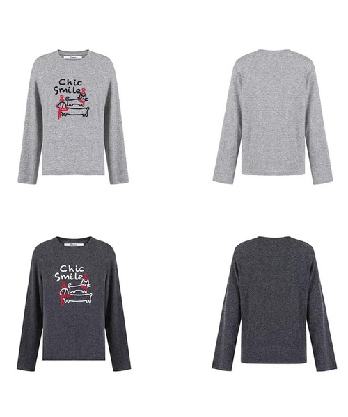 Fano Studios(ファノ ストゥディオズ)の「立体刺繍 アニマルモチーフ ロングスリーブTシャツ FX26S145【Fano Studios】【2026SS】(Tシャツ/カットソー・レディース・ダークグレー/グレー・FREE)」の19枚目の写真