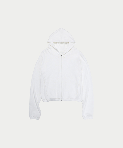 YEARNING(イヤニング)の「REGULAR JERSEY HOODIE ZIP-UP, IVORY(パーカー・レディース・その他・FREE)」の2枚目の写真