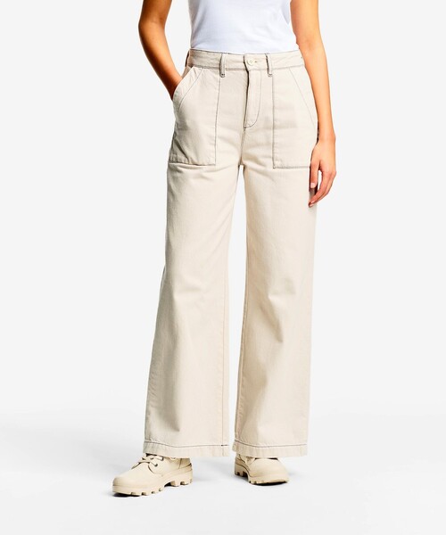 AIGLE（エーグル）の「ライトツイル セーラーパンツ ワイドストレートパンツ（その他パンツ・レディース・ホワイト・40/36/38/35）」の5枚目の写真