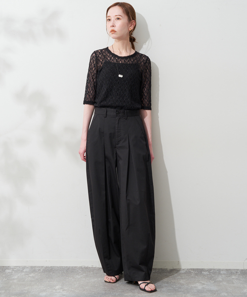 ストレッチレースカットソー（Tシャツ/カットソー）｜SLOBE IENA