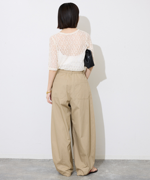 SLOBE IENA（スローブイエナ）の「ストレッチレースカットソー（Tシャツ/カットソー・レディース・ブラック/アイボリー・FREE）」の19枚目の写真