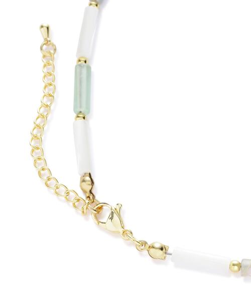 FREE'S MART（フリーズマート）の「ミックスネックレス（ネックレス・レディース・ライトグリーン・ﾌﾘ-）」の3枚目の写真