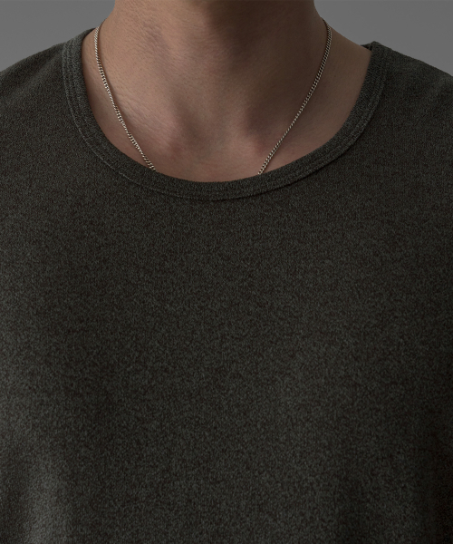 BOWLOW PRODUCT（バウロープロダクト）の「パターンマッスルヘンリネックニットティー[ブラック]（Tシャツ/カットソー・メンズ・その他・MEDIUM/LARGE/X-LARGE）」の6枚目の写真
