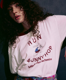 Freada/フリーダ Vガゼット ヴィンテージライク Tシャツ（Tシャツ