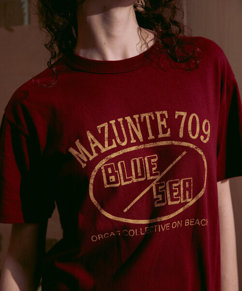 Freada(フリーダ)の「Freada/フリーダ ヴィンテージライク Used Essence PRINT TEE(Tシャツ/カットソー・レディース・オフホワイト/ブラック/ホワイト/ワインレッド・ONE SIZE)」の4枚目の写真
