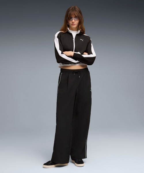 PUMA(プーマ)の「PUMA T7 PIQUE RELAXED CROPPED TRACK JACKET(プーマ T7 ピケ リラックスド クロップド トラックジャケット)(ジャージ・レディース・レッド系/ブラック系・SMALL/MEDIUM/LARGE)」の9枚目の写真