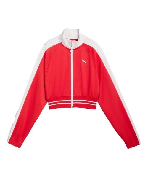 PUMA(プーマ)の「PUMA T7 PIQUE RELAXED CROPPED TRACK JACKET(プーマ T7 ピケ リラックスド クロップド トラックジャケット)(ジャージ・レディース・レッド系/ブラック系・SMALL/MEDIUM/LARGE)」の8枚目の写真