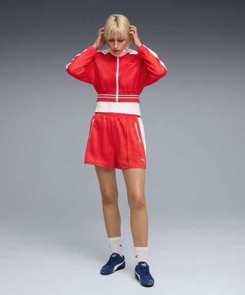 PUMA(プーマ)の「PUMA T7 PIQUE RELAXED CROPPED TRACK JACKET(プーマ T7 ピケ リラックスド クロップド トラックジャケット)(ジャージ・レディース・レッド系/ブラック系・SMALL/MEDIUM/LARGE)」の3枚目の写真