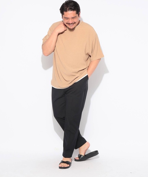 B&T CLUB(ビーティークラブ)の「Tシャツ 半袖 メンズ 大きいサイズ 楊柳 フェイクレイヤード カットソー B&T CLUB (ビーアンドティークラブ)(Tシャツ/カットソー・メンズ・ブラック/ベージュ・X1(3L~4L)/X3(6L~7L)/X2(4L~5L))」の13枚目の写真