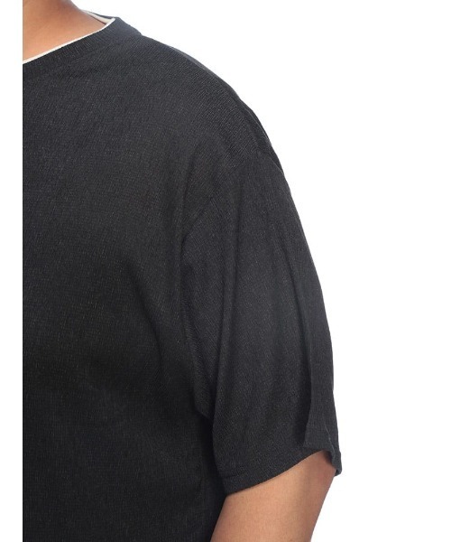 B&T CLUB(ビーティークラブ)の「Tシャツ 半袖 メンズ 大きいサイズ 楊柳 フェイクレイヤード カットソー B&T CLUB (ビーアンドティークラブ)(Tシャツ/カットソー・メンズ・ブラック/ベージュ・X1(3L~4L)/X3(6L~7L)/X2(4L~5L))」の18枚目の写真