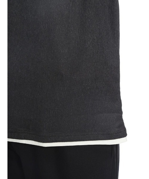 B&T CLUB(ビーティークラブ)の「Tシャツ 半袖 メンズ 大きいサイズ 楊柳 フェイクレイヤード カットソー B&T CLUB (ビーアンドティークラブ)(Tシャツ/カットソー・メンズ・ブラック/ベージュ・X1(3L~4L)/X3(6L~7L)/X2(4L~5L))」の19枚目の写真