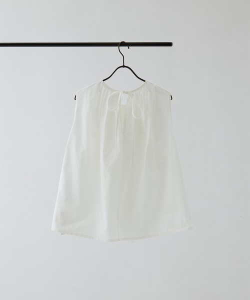 RhodolirioN（ロドリリオン）の「[RhodolirioN/ロドリリオン]Sleeveless Frill Shirt - Twill（シャツ/ブラウス・レディース・ブラック/ベージュ/ホワイト・0/1）」の5枚目の写真