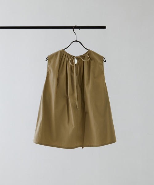 RhodolirioN（ロドリリオン）の「[RhodolirioN/ロドリリオン]Sleeveless Frill Shirt - Twill（シャツ/ブラウス・レディース・ブラック/ベージュ/ホワイト・0/1）」の4枚目の写真