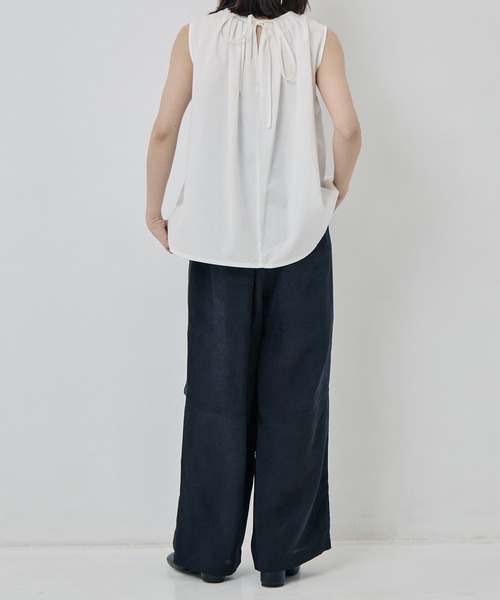 RhodolirioN（ロドリリオン）の「[RhodolirioN/ロドリリオン]Sleeveless Frill Shirt - Twill（シャツ/ブラウス・レディース・ブラック/ベージュ/ホワイト・0/1）」の7枚目の写真