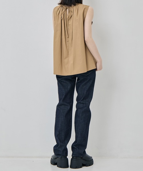 RhodolirioN（ロドリリオン）の「[RhodolirioN/ロドリリオン]Sleeveless Frill Shirt - Twill（シャツ/ブラウス・レディース・ブラック/ベージュ/ホワイト・0/1）」の10枚目の写真