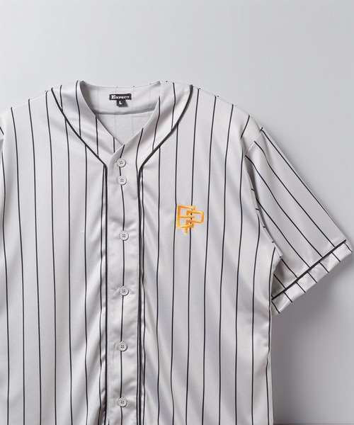 BAYBLO（ベイブロ）の「(SA) ロゴ 刺繍 半袖 ベースボールシャツ（シャツ/ブラウス・メンズ・ブラック/ブラウン/グレー/ネイビー・M/LL/L）」の2枚目の写真