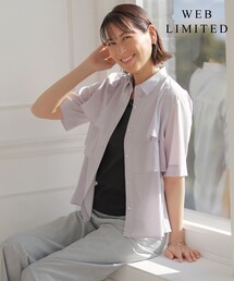 【WEB限定カラーあり・一枚で着映え】ラミーポプリン ティアード シャツ