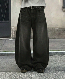 SIGNATURE（シグネチャ）の「カーブドウォッシュデニムパンツ[ブラック]（デニムパンツ）」