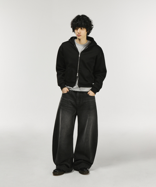 SIGNATURE（シグネチャ）の「カーブドウォッシュデニムパンツ[ブラック]（デニムパンツ・レディース・その他・SMALL/MEDIUM/LARGE/X-LARGE）」の3枚目の写真