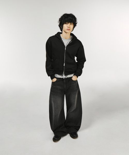 SIGNATURE（シグネチャ）の「カーブドウォッシュデニムパンツ[ブラック]（デニムパンツ・レディース・その他・SMALL/MEDIUM/LARGE/X-LARGE）」の4枚目の写真