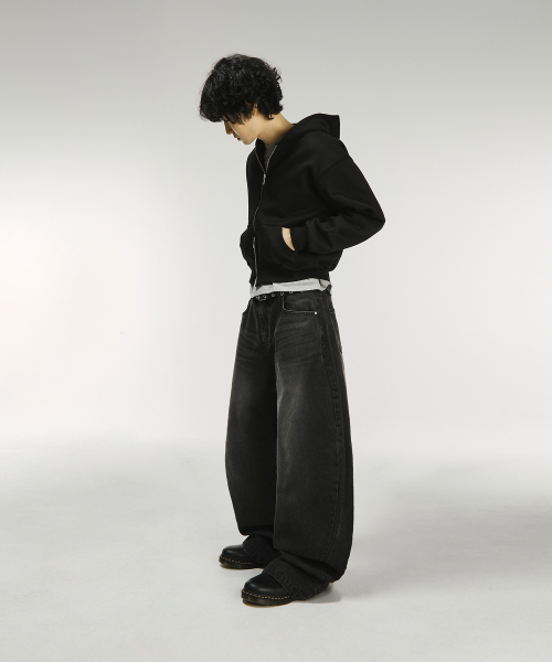 SIGNATURE（シグネチャ）の「カーブドウォッシュデニムパンツ[ブラック]（デニムパンツ・レディース・その他・SMALL/MEDIUM/LARGE/X-LARGE）」の5枚目の写真