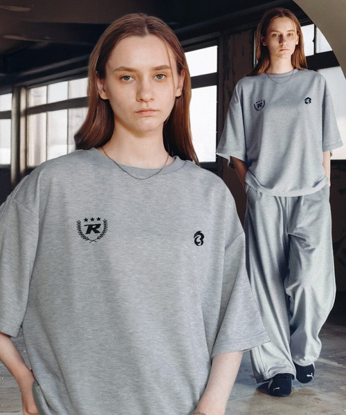 ROCHEM（ローシェン）の「【セットアップ2点セット】サイドライン短丈ゲームTシャツ＋裾ドローコードイージーパンツ（スウェット・メンズ・ブラック/杢グレー/ダークグリーン/ネイビー・XS/S/M/L）」の11枚目の写真