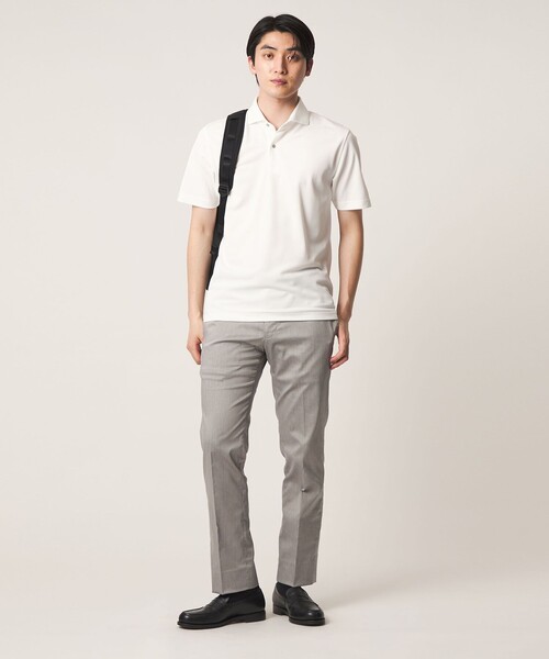 A DAY IN THE LIFE UNITED ARROWS（アデイインザライフユナイテッドアローズ）の「メランジ カノコ ワイドカラー ポロシャツ-吸水速乾-＜A DAY IN THE LIFE＞（Tシャツ/カットソー・メンズ・ライトブルー/ネイビー/モカ/ホワイト/ダークグレー・L/M/XL/S）」の11枚目の写真