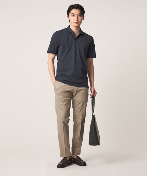A DAY IN THE LIFE UNITED ARROWS（アデイインザライフユナイテッドアローズ）の「メランジ カノコ ワイドカラー ポロシャツ-吸水速乾-＜A DAY IN THE LIFE＞（Tシャツ/カットソー・メンズ・ライトブルー/ネイビー/モカ/ホワイト/ダークグレー・L/M/XL/S）」の16枚目の写真