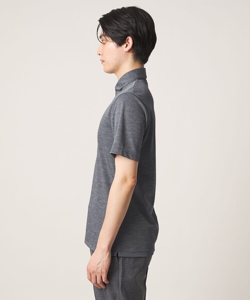 A DAY IN THE LIFE UNITED ARROWS（アデイインザライフユナイテッドアローズ）の「メランジ カノコ ワイドカラー ポロシャツ-吸水速乾-＜A DAY IN THE LIFE＞（Tシャツ/カットソー・メンズ・ライトブルー/ネイビー/モカ/ホワイト/ダークグレー・L/M/XL/S）」の19枚目の写真