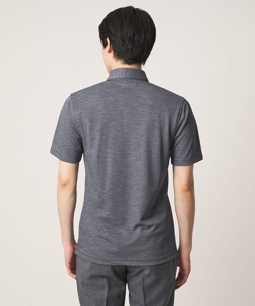 A DAY IN THE LIFE UNITED ARROWS（アデイインザライフユナイテッドアローズ）の「メランジ カノコ ワイドカラー ポロシャツ-吸水速乾-＜A DAY IN THE LIFE＞（Tシャツ/カットソー・メンズ・ライトブルー/ネイビー/モカ/ホワイト/ダークグレー・L/M/XL/S）」の20枚目の写真