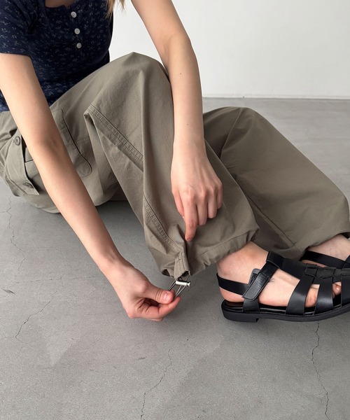 CANAL JEAN(キャナルジーン)の「COIN コットンカーゴイージーパンツ(その他パンツ・レディース・アイボリー/カーキ/チャコールグレー・ONE SIZE)」の6枚目の写真