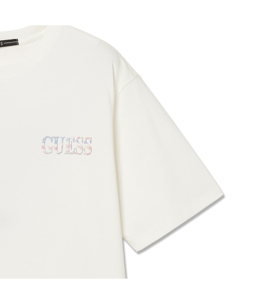 Guess(ゲス)の「MENS Tee 半袖Tシャツ ロゴTシャツ バックプリント(Tシャツ/カットソー・メンズ・ネイビー/アイボリー・X-LARGE/LARGE/MEDIUM)」の6枚目の写真