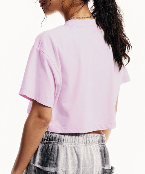 lulufa(ルルファ)の「短丈フェードTシャツ クロップド 半袖T(Tシャツ/カットソー・レディース・ピンク/ブラック/ライトブルー/ライトピンク・MEDIUM/LARGE)」の12枚目の写真