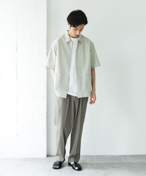 URBAN RESEARCH DOORS（アーバンリサーチドアーズ）の「『イージーケア/速乾/UVカット』クイックドライショートスリーブシャツカバーオール（カバーオール・メンズ・グリーン/ホワイト系その他/ネイビー/イエロー・LARGE/MEDIUM/X-LARGE）」の10枚目の写真