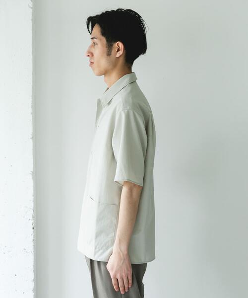 URBAN RESEARCH DOORS（アーバンリサーチドアーズ）の「『イージーケア/速乾/UVカット』クイックドライショートスリーブシャツカバーオール（カバーオール・メンズ・グリーン/ホワイト系その他/ネイビー/イエロー・LARGE/MEDIUM/X-LARGE）」の13枚目の写真