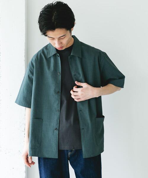 URBAN RESEARCH DOORS（アーバンリサーチドアーズ）の「『イージーケア/速乾/UVカット』クイックドライショートスリーブシャツカバーオール（カバーオール・メンズ・グリーン/ホワイト系その他/ネイビー/イエロー・LARGE/MEDIUM/X-LARGE）」の22枚目の写真