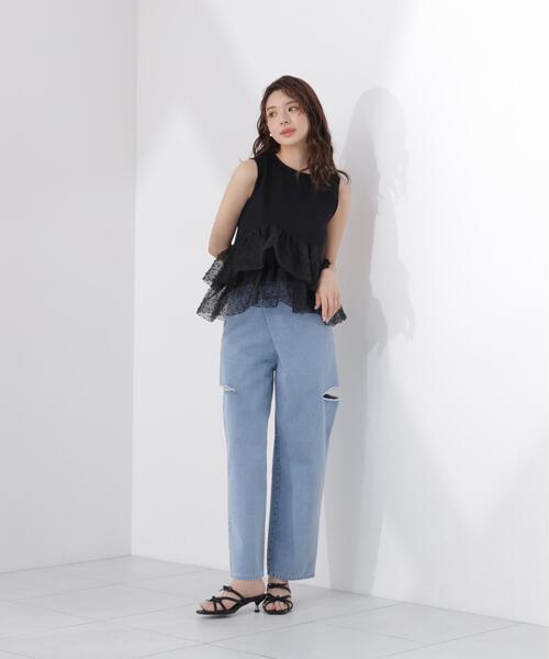 PROPORTION BODY DRESSING(プロポーションボディドレッシング)の「<E>ドットチュールカットソー / 1216267500(Tシャツ/カットソー・レディース・ブラック/ホワイト・FREE)」の9枚目の写真
