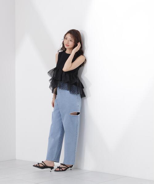 PROPORTION BODY DRESSING(プロポーションボディドレッシング)の「<E>ドットチュールカットソー / 1216267500(Tシャツ/カットソー・レディース・ブラック/ホワイト・FREE)」の11枚目の写真
