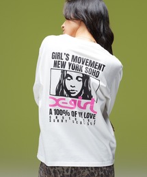 X-girl | FACE BOX AND MESSAGE L/S TEE(Tシャツ/カットソー)