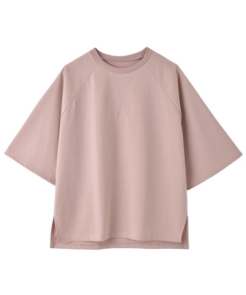 AKTE(アクテ)の「ハーフスリーブルーズTシャツ(Tシャツ/カットソー・レディース・ホワイト/スモークピンク/ネイビー・FREE)」の18枚目の写真