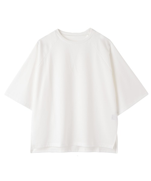 AKTE(アクテ)の「ハーフスリーブルーズTシャツ(Tシャツ/カットソー・レディース・ホワイト/スモークピンク/ネイビー・FREE)」の16枚目の写真