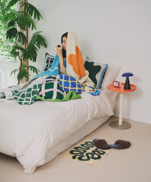 SAHIR(サヒール)の「【SAHIR サヒール】Floor mat フロアマット(ラグ/マット・レディース・ブルー/アイボリー・0)」の12枚目の写真