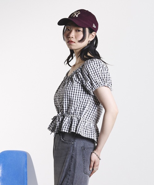 ROSE BUD(ローズバッド)の「GINGHAM PUFF SLEEVE TOP(シャツ/ブラウス・レディース・ブラック/オレンジ・ONE SIZE)」の19枚目の写真