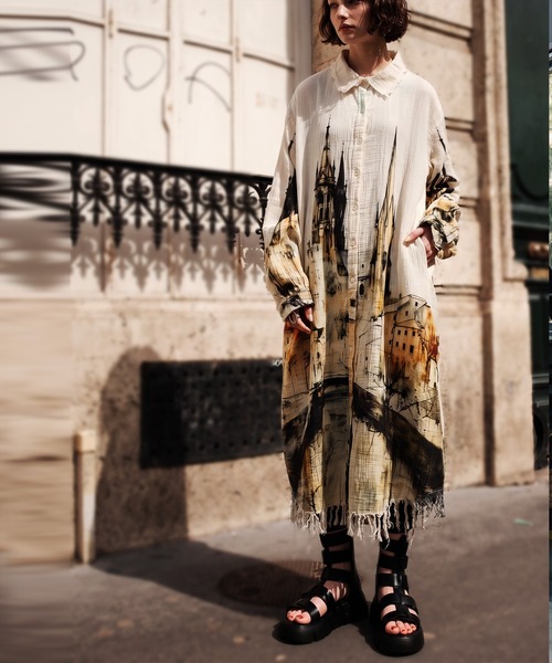 antiqua（アンティカ）の「ダブルガーゼ シャツワンピース（シャツワンピース・レディース・その他・ONESIZE）」の12枚目の写真